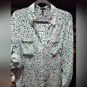 Express Shamrock Print Blouse